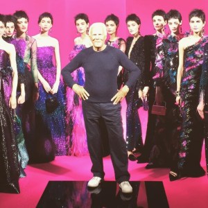 Giorgio con le modelle